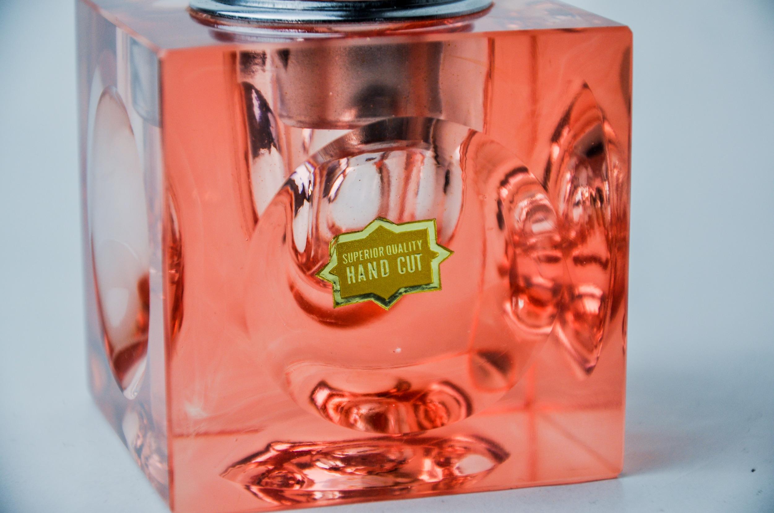 Late 20th Century Lighter by Antonio Imperatore, pink murano glass, Italy, 1970