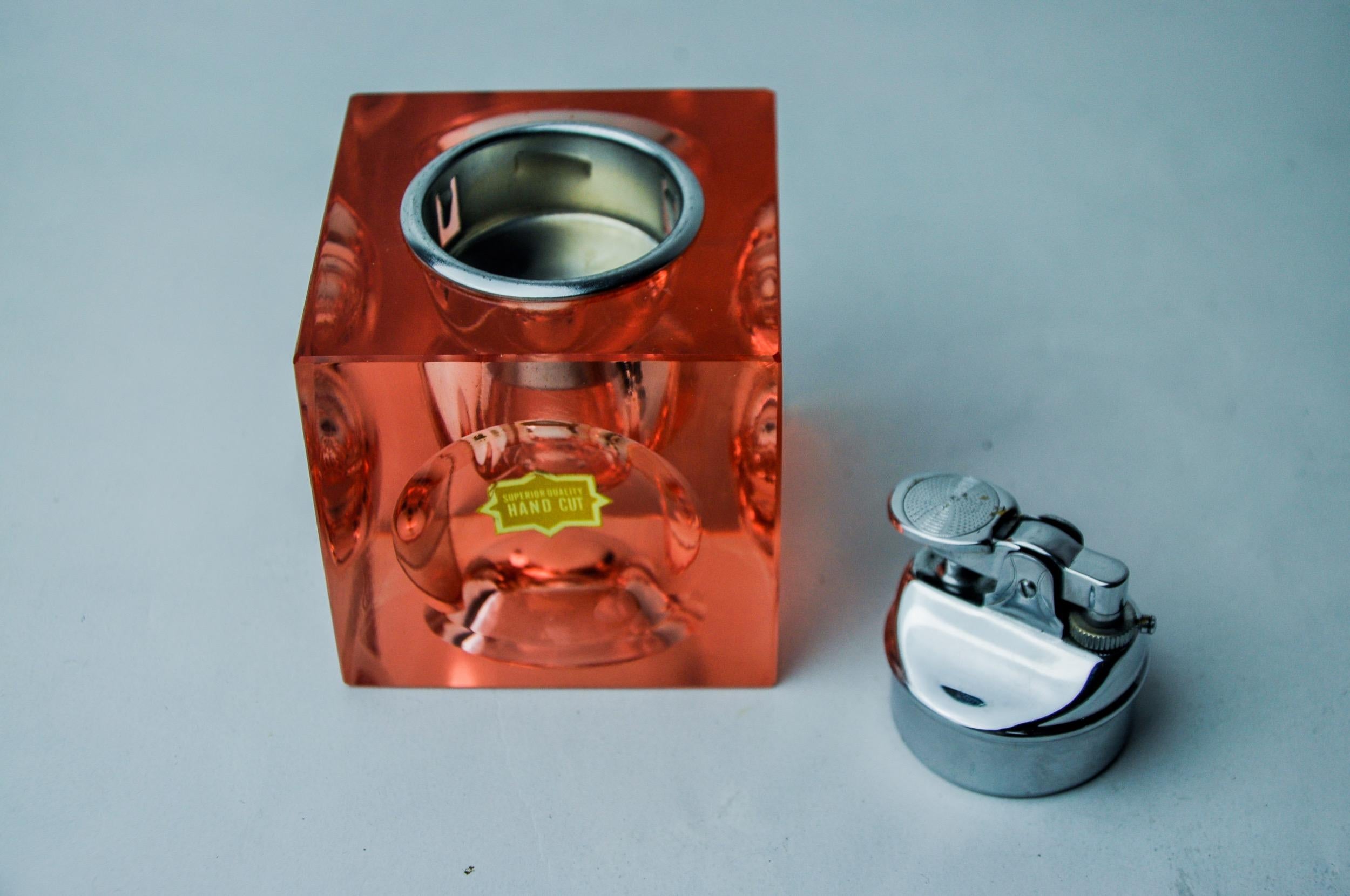 Lighter by Antonio Imperatore, pink murano glass, Italy, 1970 1
