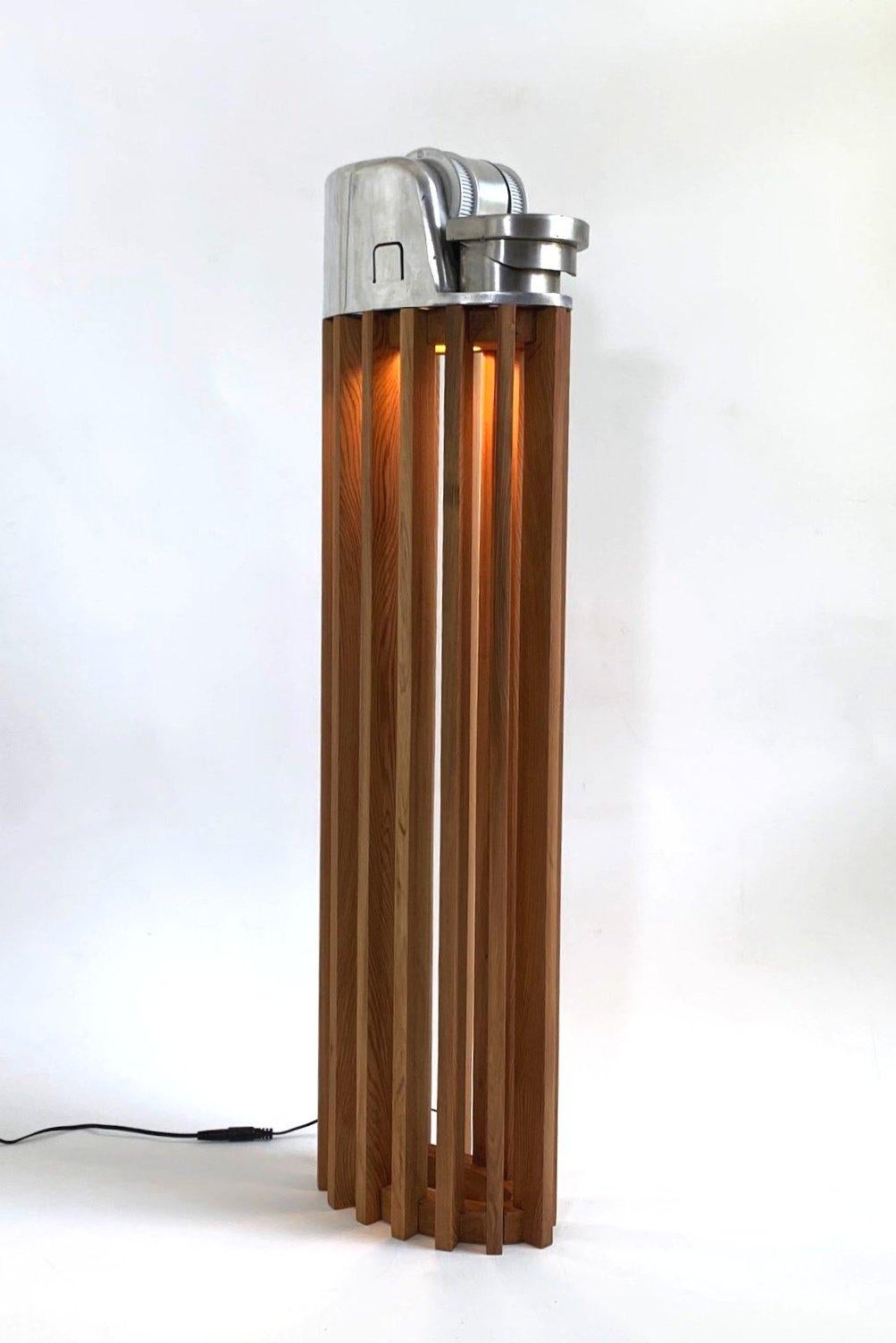 The Lighter Lamp takes an iconic industrial design and makes it a talking point of any room. This lamp is made from sustainably sourced cedar wood, aluminum and stainless steel. The product is finished with natural, non-toxic oils and waxes.

The
