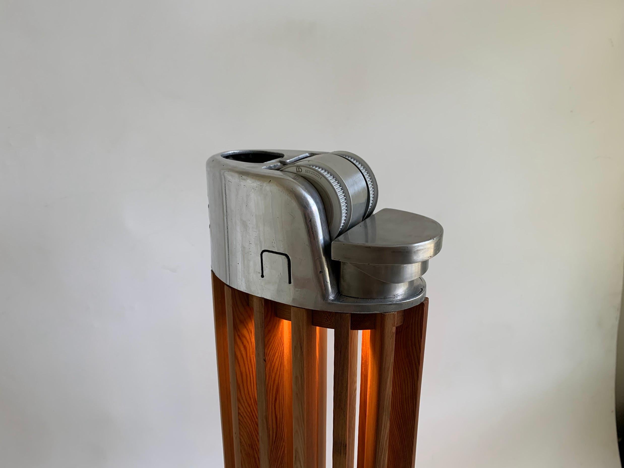 Varnished Lighter Lamp For Sale