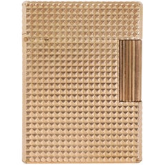 Lighter "S.T. DuPont Ligne 1 BR Small, Gold plated diamond heads", France, 1980s
