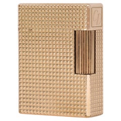 Lighter "S.T. DuPont Ligne 1 BR Small, Gold plated diamond heads", France, 1980s