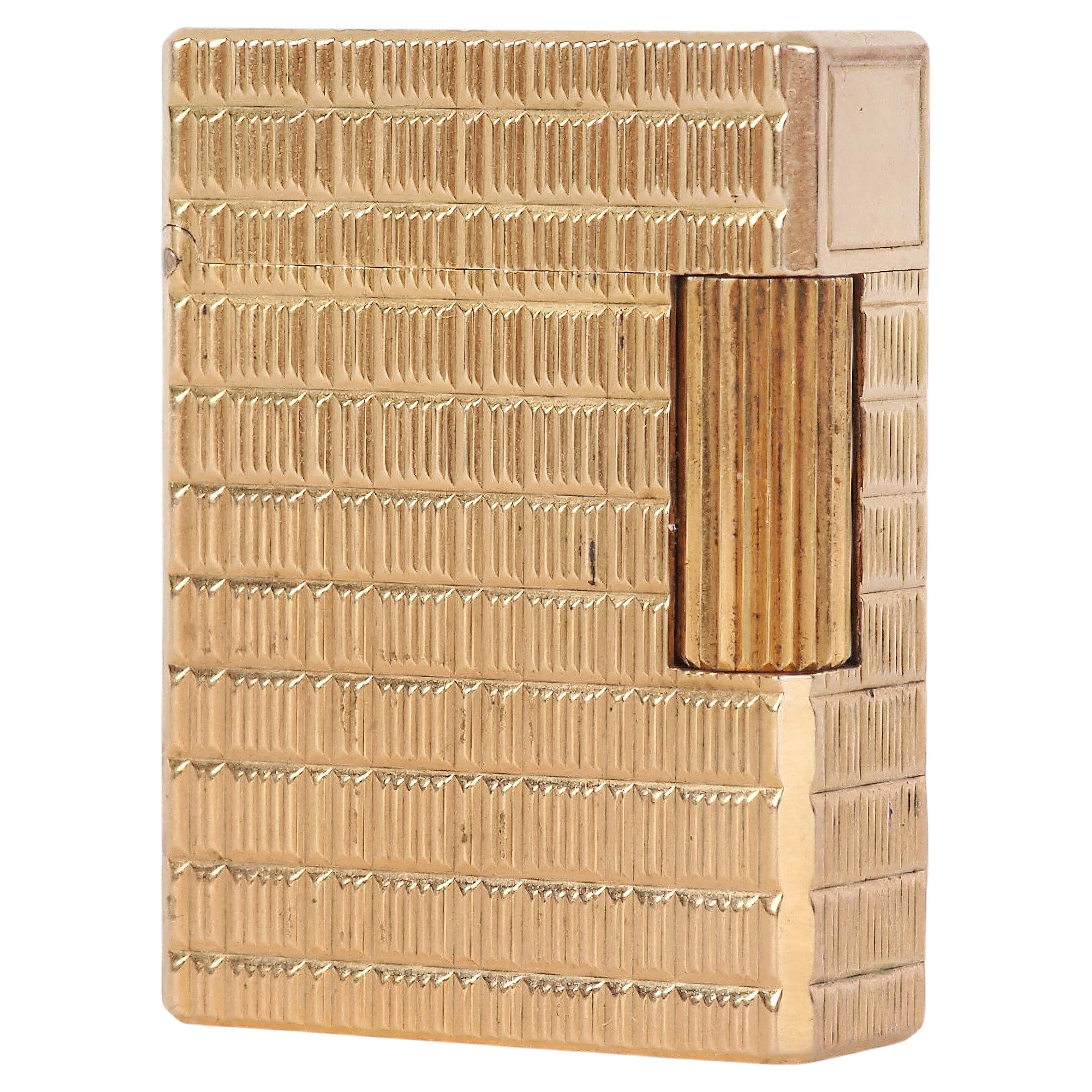 Pre-owned St Dupont Lighter "s.t. Dupont Ligne 1 Br Small, Gold Plated", France, 1980s