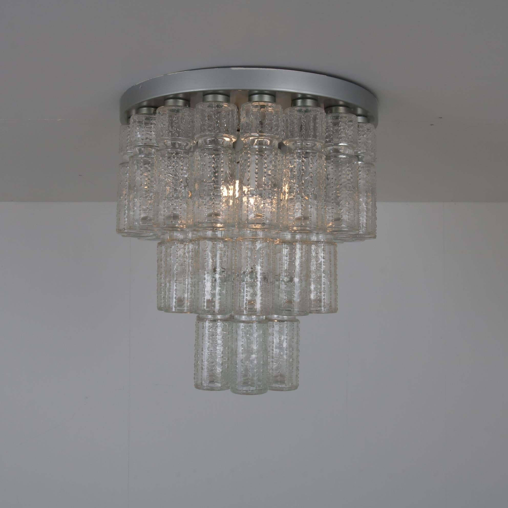 Metal “Lightfall” Ceiling Lamp by RAAK in the Netherlands, 1960s For Sale