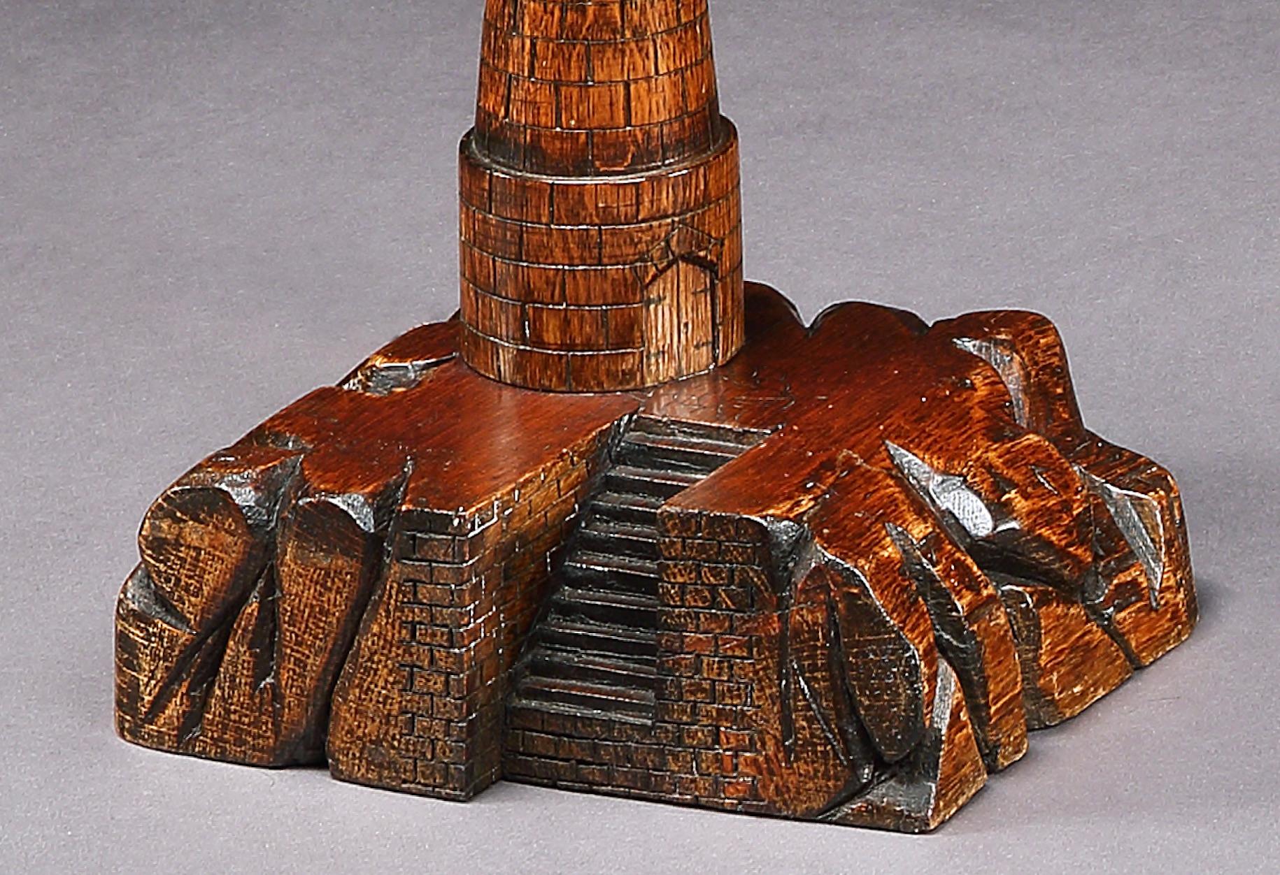 lighthouse wood carving