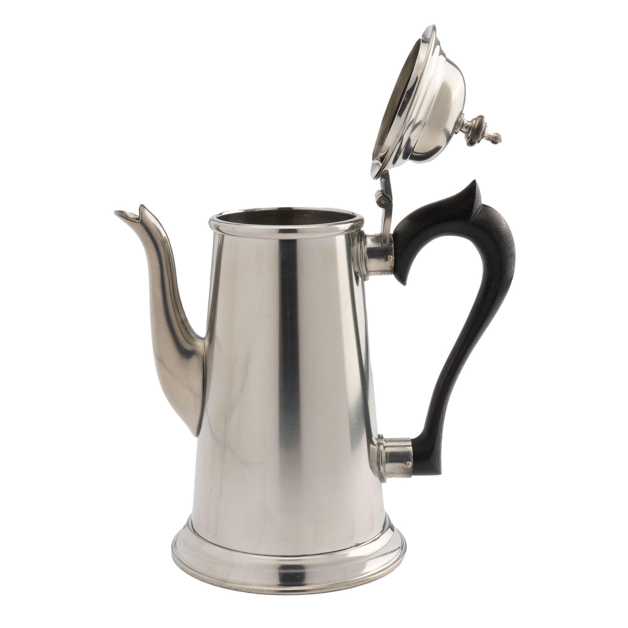 Lighthouse Form Pewter Coffee Pot with Hinged Lid by Kirk-Stieff, 1979 4