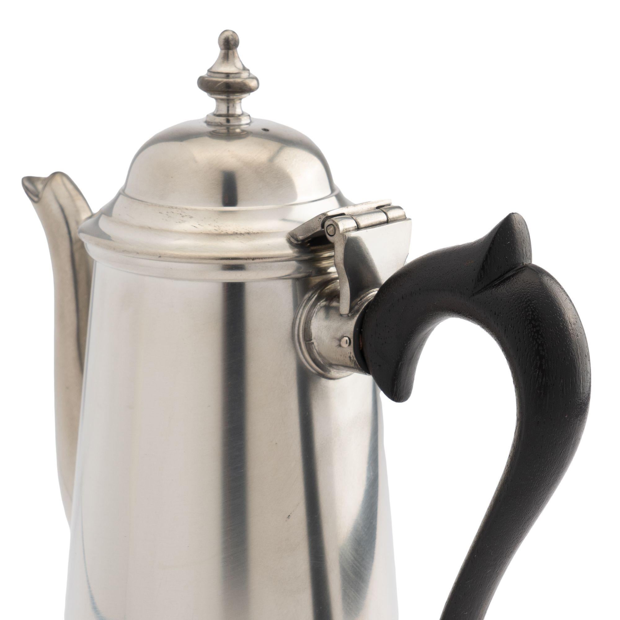 Lighthouse Form Pewter Coffee Pot with Hinged Lid by Kirk-Stieff, 1979 6