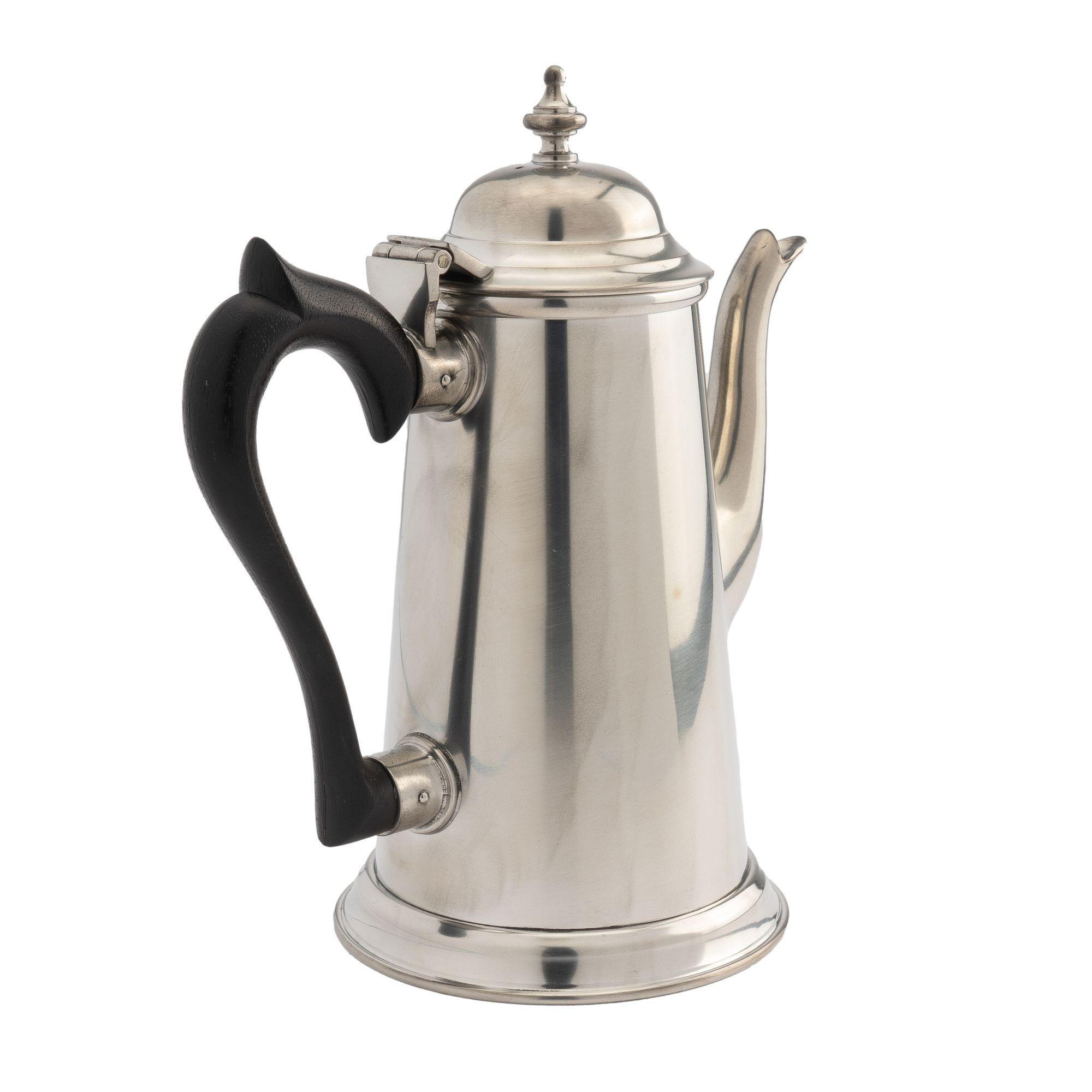 American Lighthouse Form Pewter Coffee Pot with Hinged Lid by Kirk-Stieff, 1979