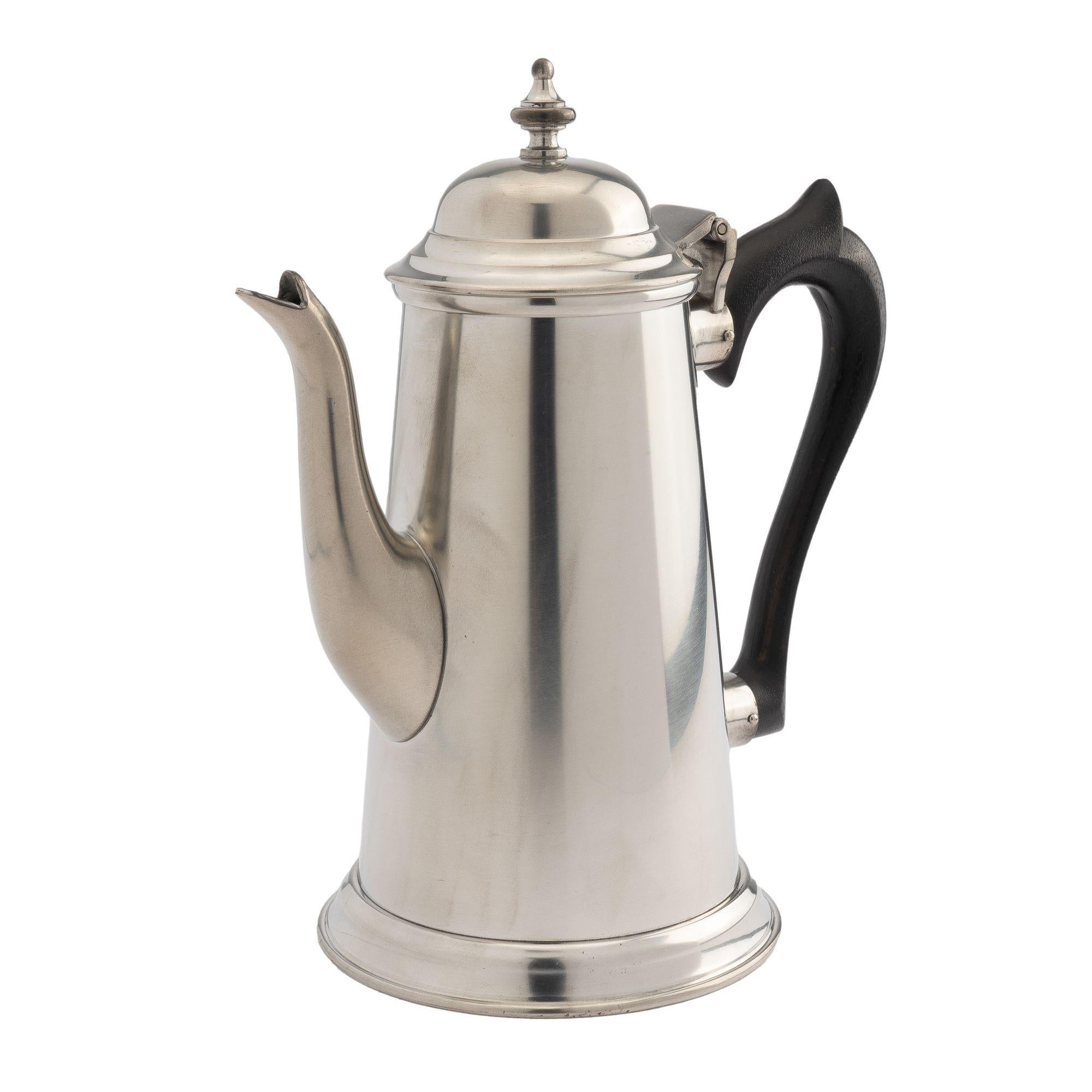 Lighthouse Form Pewter Coffee Pot with Hinged Lid by Kirk-Stieff, 1979 2