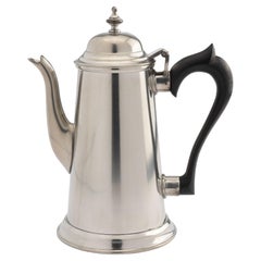 Retro Lighthouse Form Pewter Coffee Pot with Hinged Lid by Kirk-Stieff, 1979