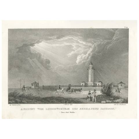 Lighthouse of Port Jackson, New South Wales, Australia - Published in 1836