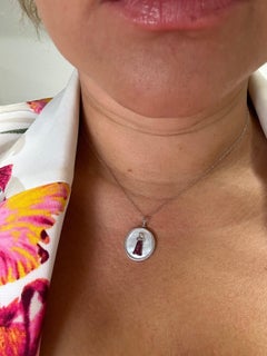 Lighthouse pendant necklace 14kt gold mother of pearls necklace