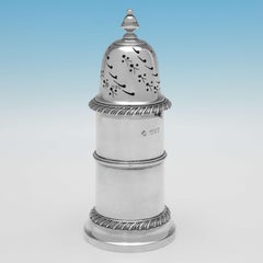 Lighthouse Style Victorian Antique Sterling Silver Sugar Caster, London, 1894