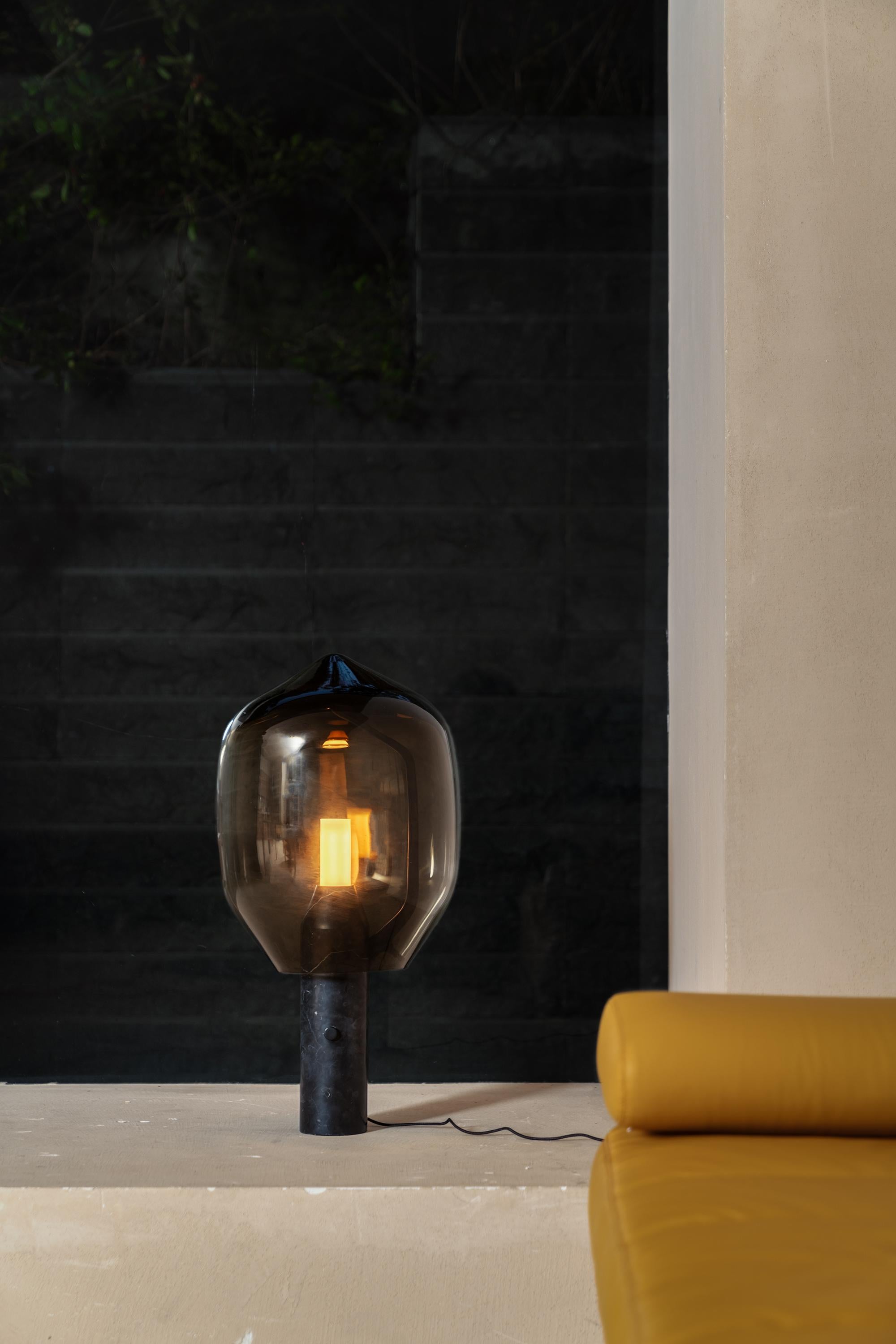 Lighthouse T1 H695 M Base Only 110/120V Black Marble by Established & Sons For Sale 4