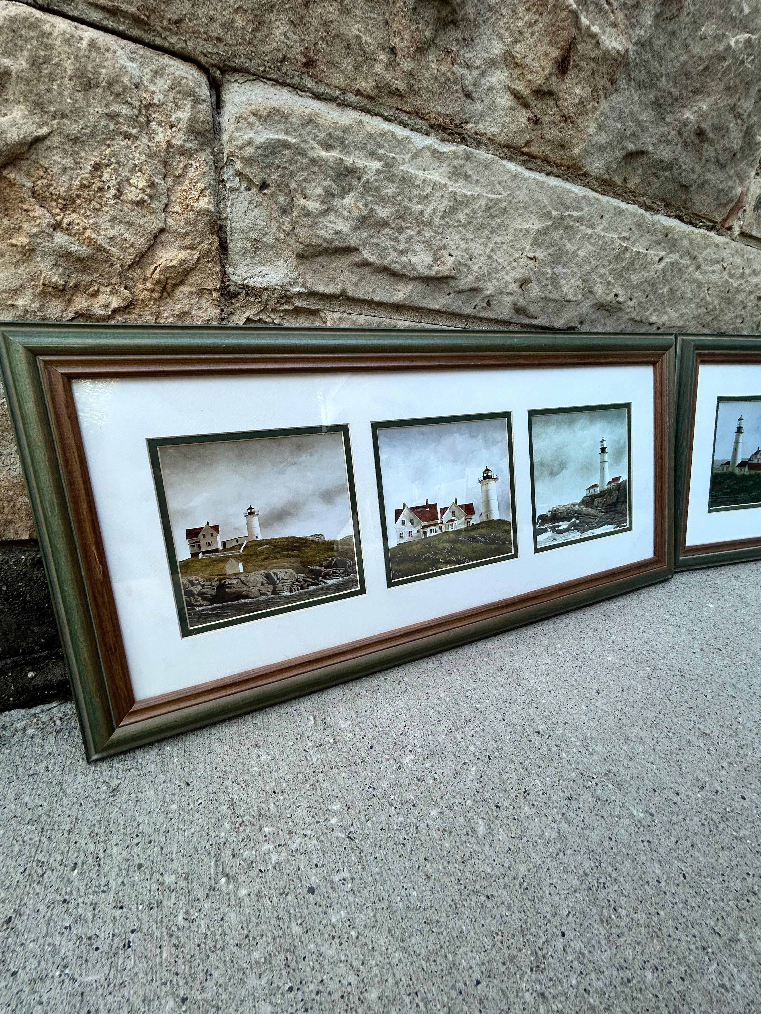 American Colonial Lighthouses by Doug Brega Print (Set of 2) For Sale