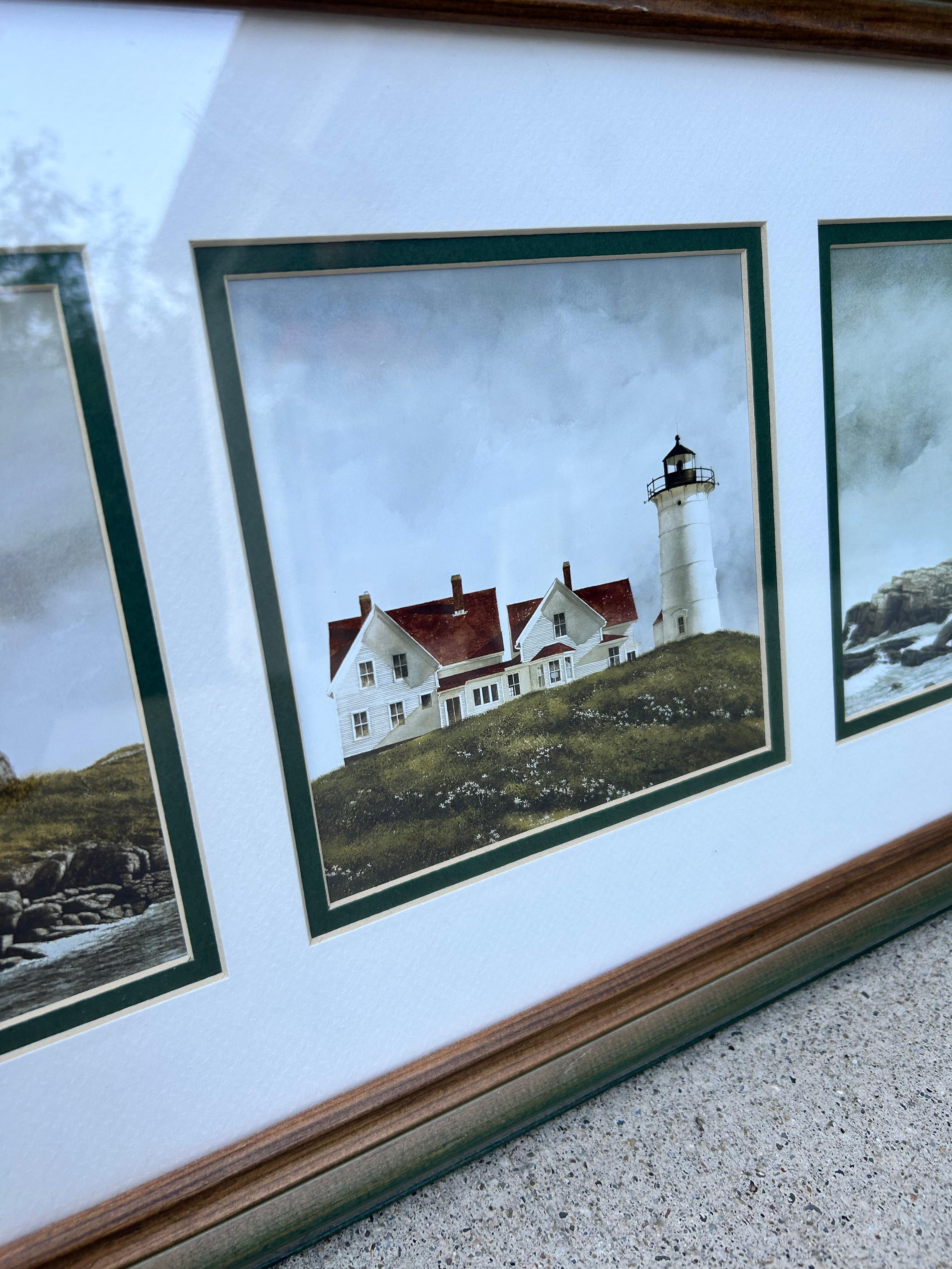 Lighthouses by Doug Brega Print (Set of 2) In Good Condition For Sale In Medina, OH