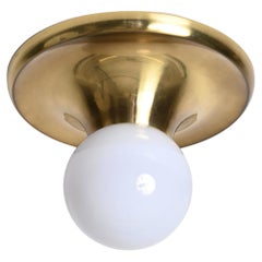  Illuminazione Castiglioni Sconce in metallo dorato "Light Ball" per Flos, anni '60