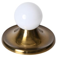 Lighting Castiglioni Gold Metal "Light Ball" Italian Sconce for Flos, 1960s