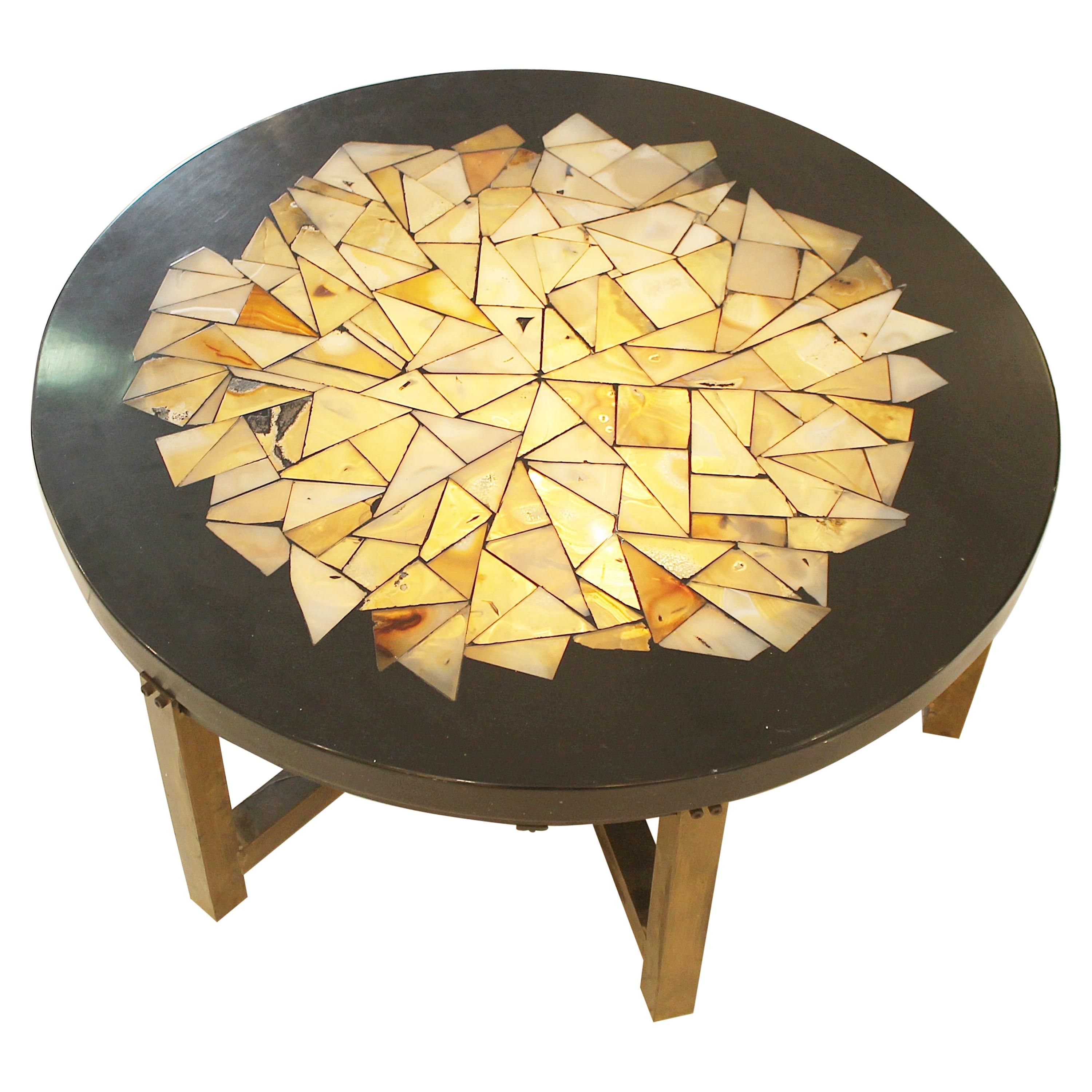 Lighting Coffee Table in Resin by Ado Chale, Belgium