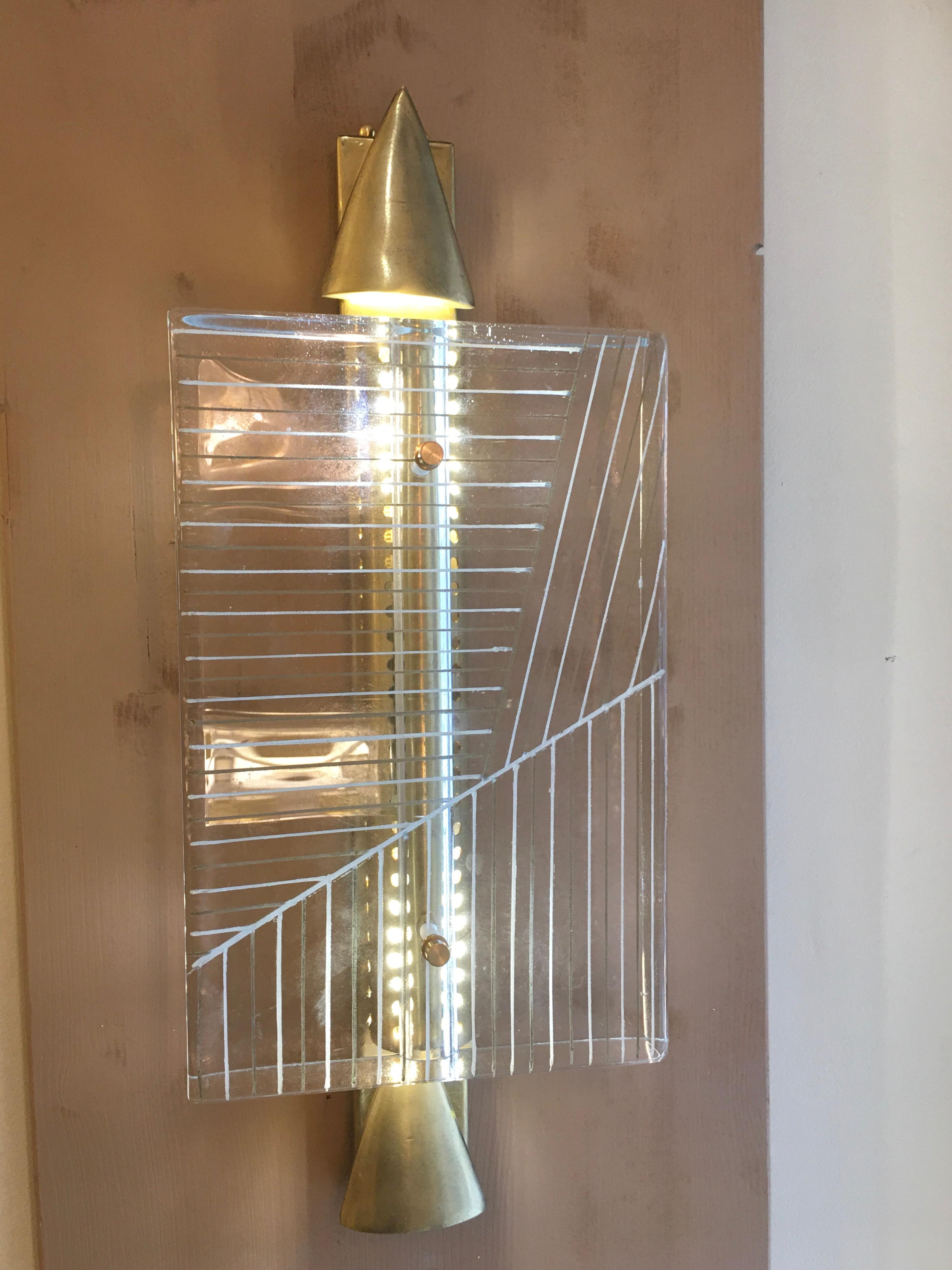 Aesthetic Movement Lighting Italy, Sconce, xx Th For Sale
