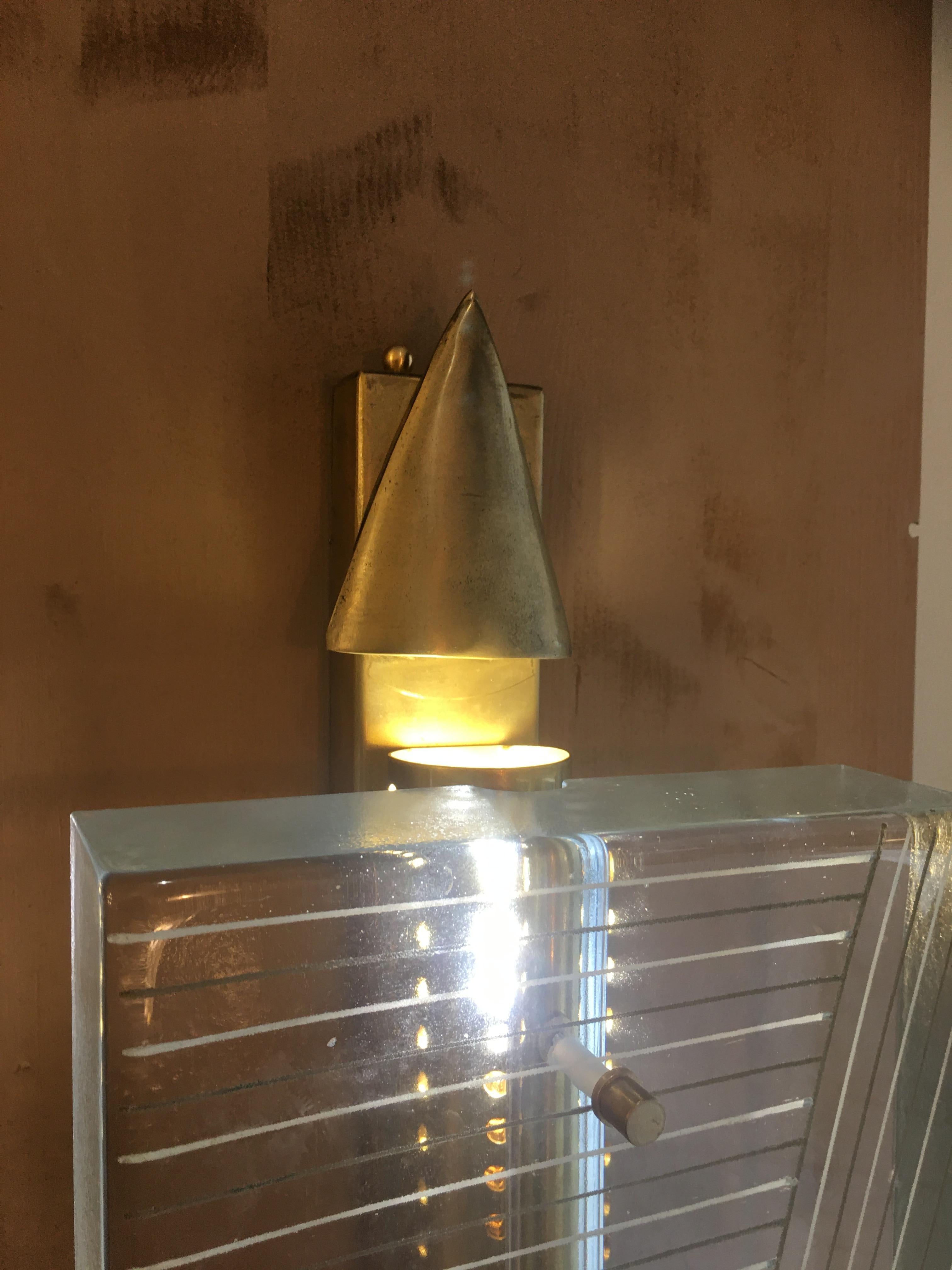 Brass Lighting Italy, Sconce, xx Th For Sale