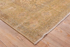 Lightly Distessed Turkish Sivas Carpet, Allover Field, Light Brown Palette