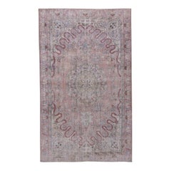 Vintage Lightly Distressed Turkish Sparta Rug, Soft Colors