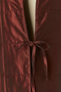 Lightly padded burgundy evening coat CHANEL Identification Circa 2000