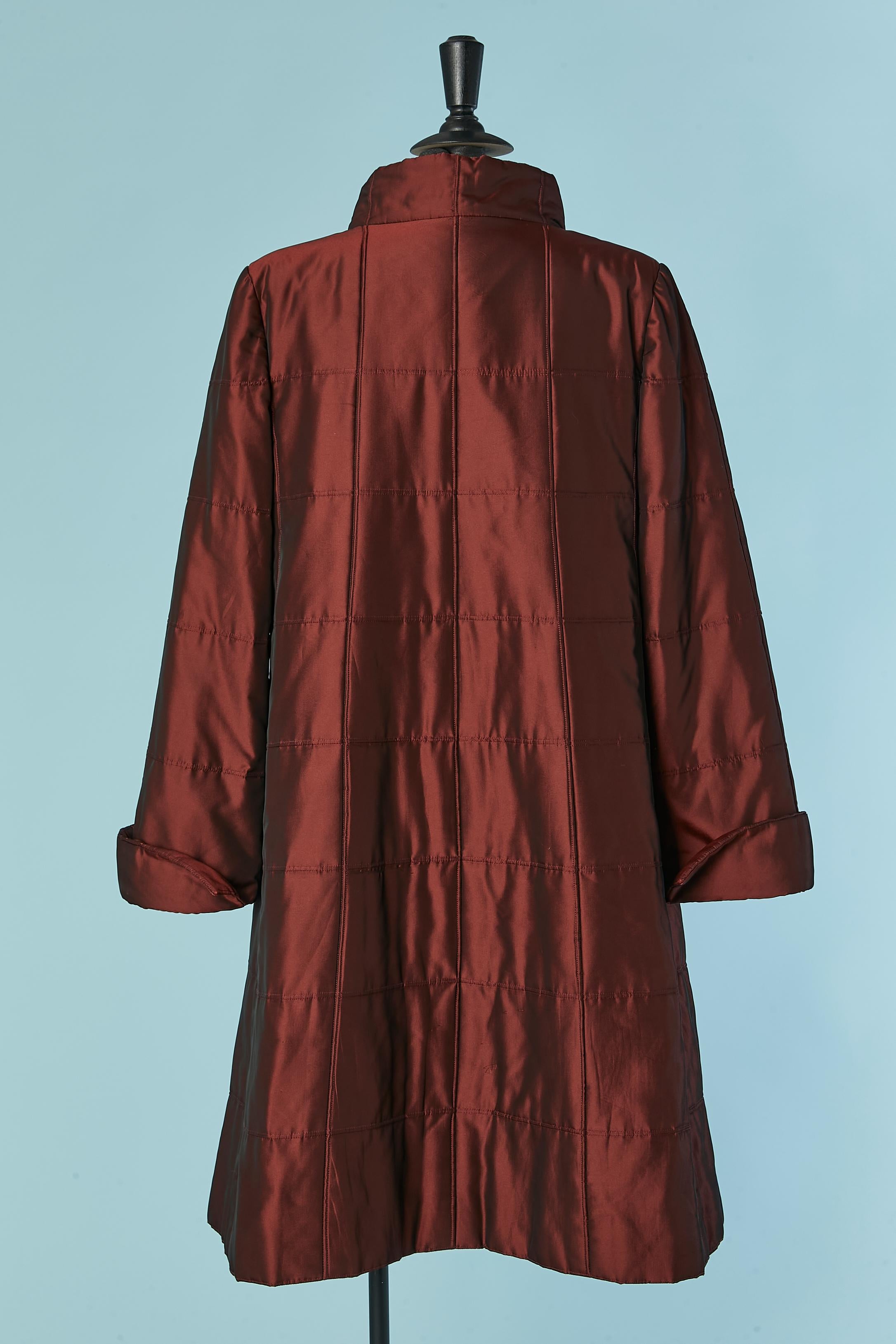 Manteau de soirée bordeaux légèrement rembourré,identification CHANEL vers 2000 en vente 1