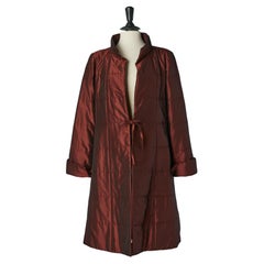 Lightly padded burgundy evening coat CHANEL Identification Circa 2000