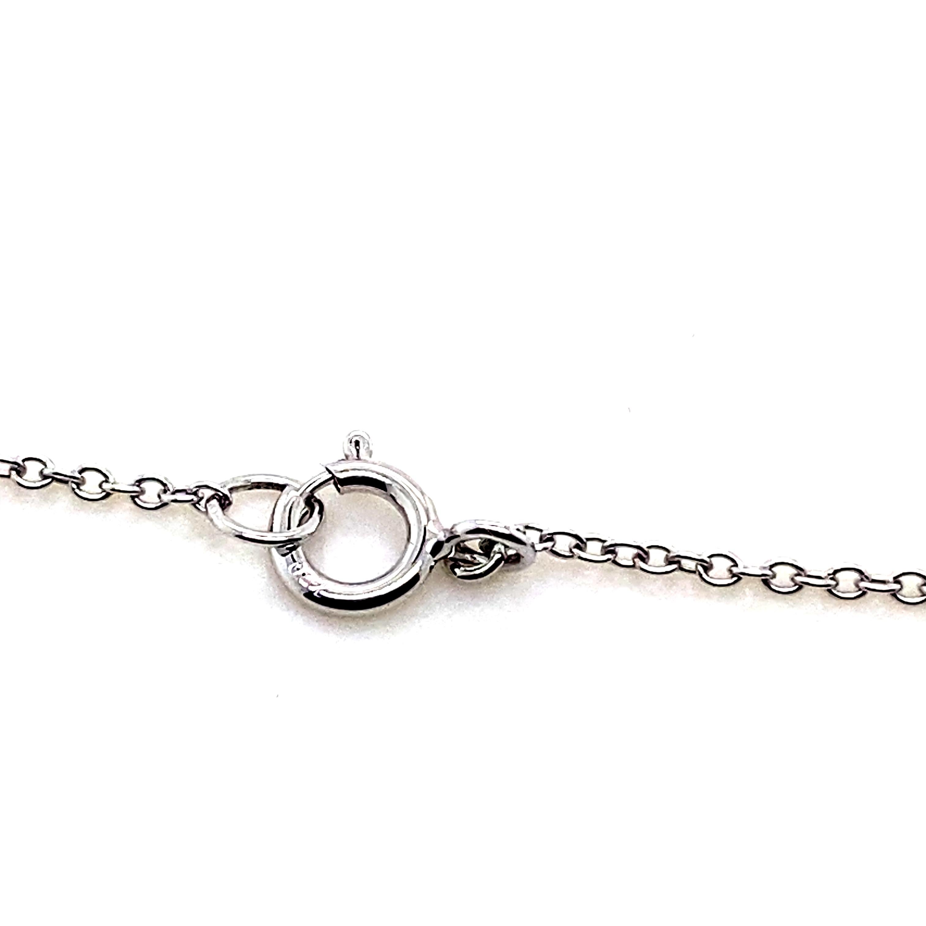 Collana di diamanti Lightning Bolt in oro bianco 18 carati in vendita 1