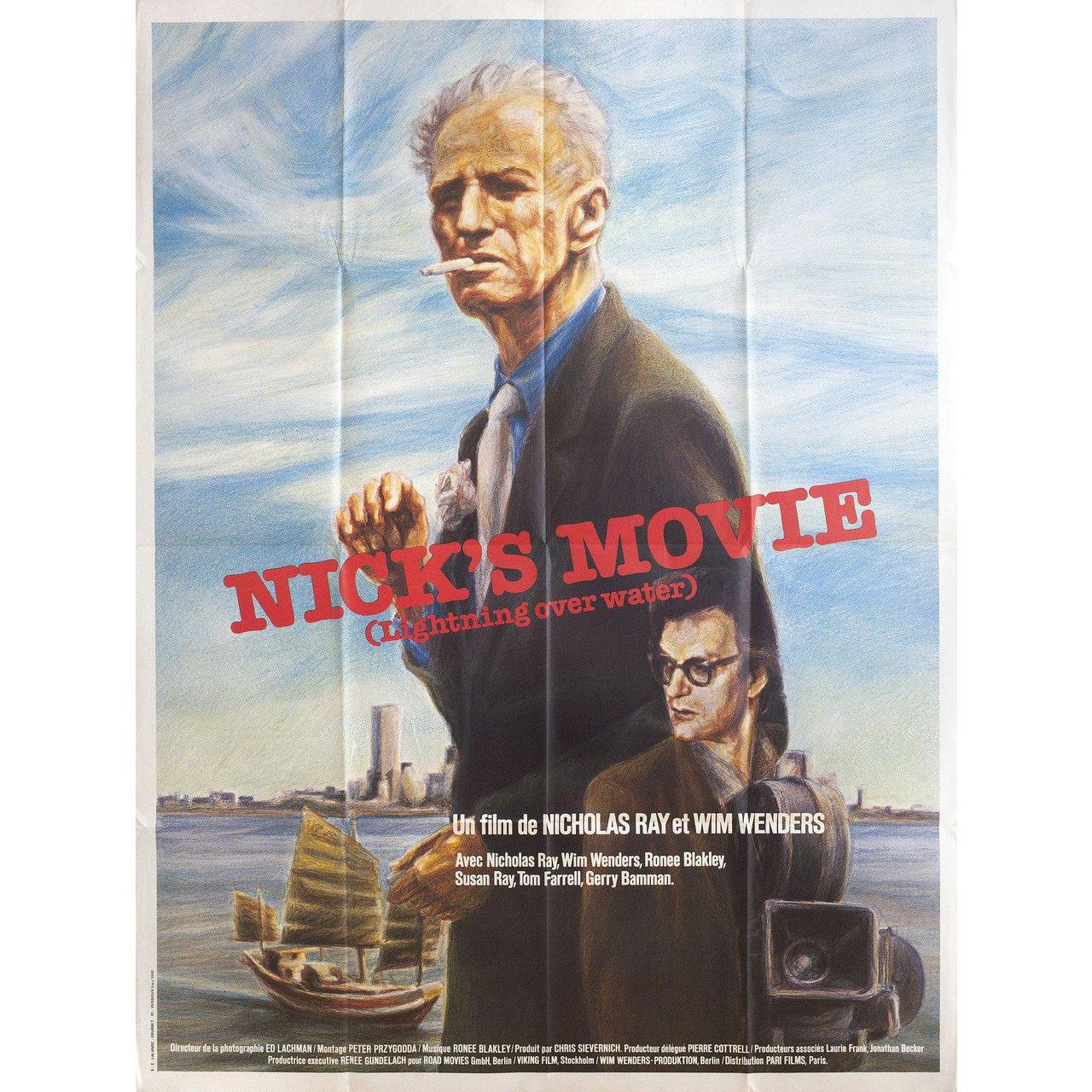 Lightning Over Water 1980 French Grande Film Poster In Good Condition For Sale In New York, NY