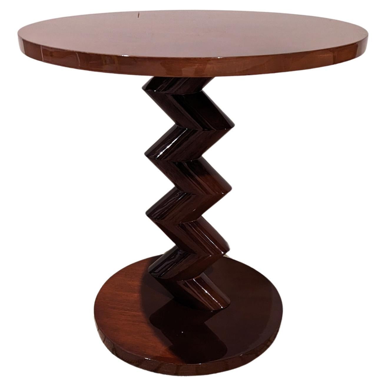 Vintage Zig-zag Pedestal Side - End Table Studio Craft For Sale
