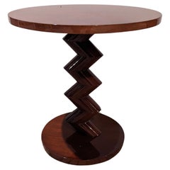 Vintage Zig-zag Pedestal Side - End Table Studio Craft