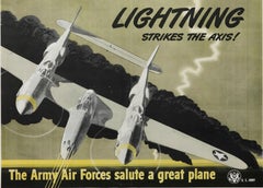 "Lightning Strikes the Axis! the Army Air Forces Salute a Great Plane" Poster