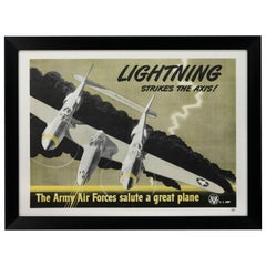 "Lightning Strikes the Axis! the Army Air Forces Salute a Great Plane" Poster