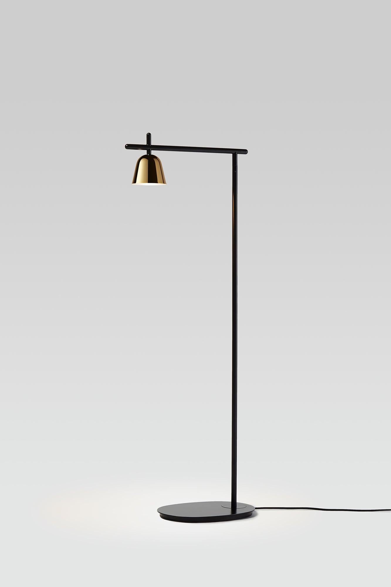 Lighto P Stehlampe in Schwarz, matt, schwarz, gold, glänzend, von Jaime Hayon 2016