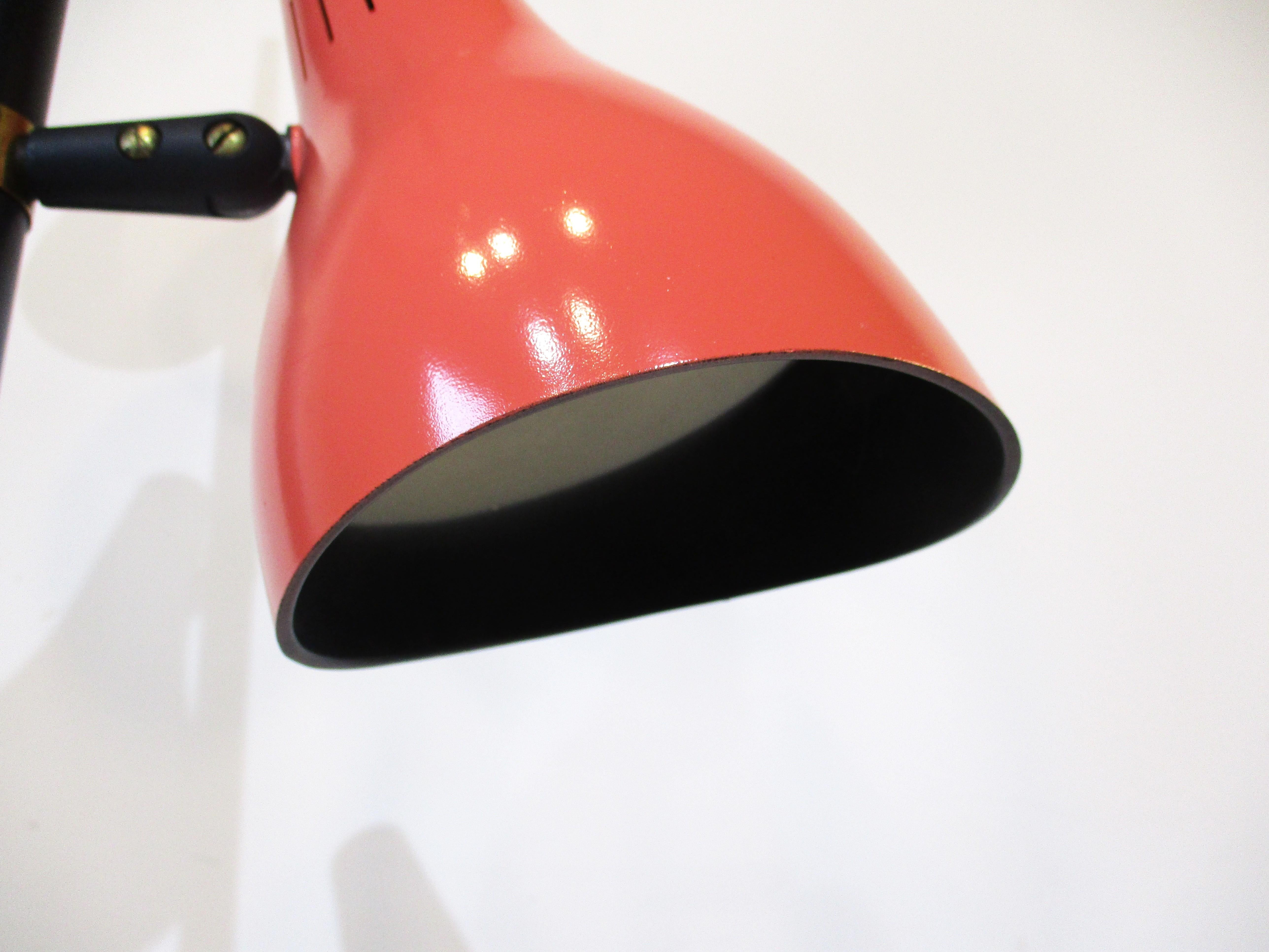 Lightolier 3 Shade Pole Floor Lamp by Gerald Thurston For Sale 4