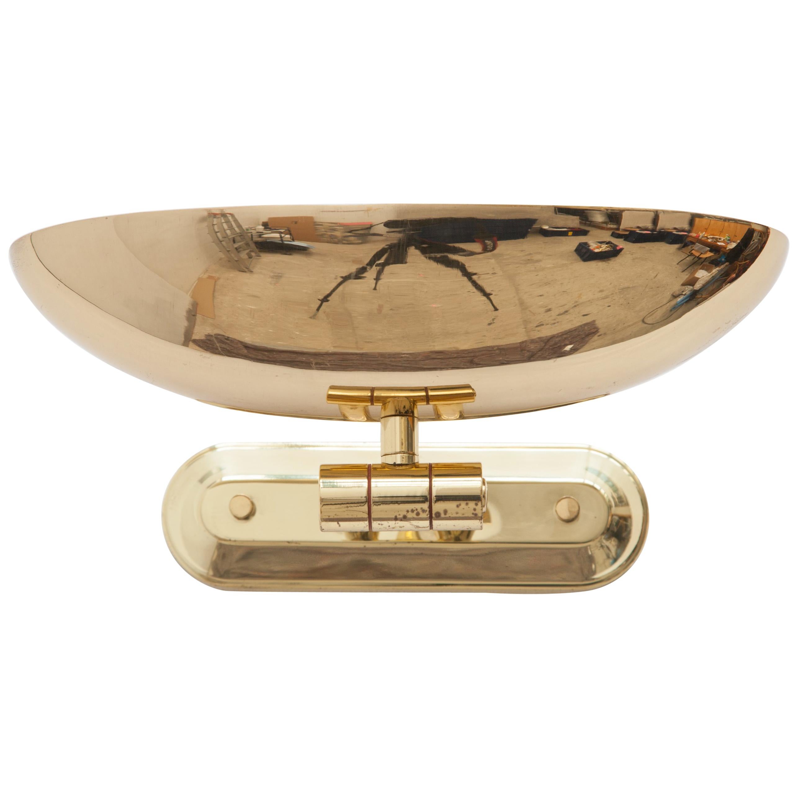 Lightolier Adjustable Brass Up Light Sconce, Italy For Sale