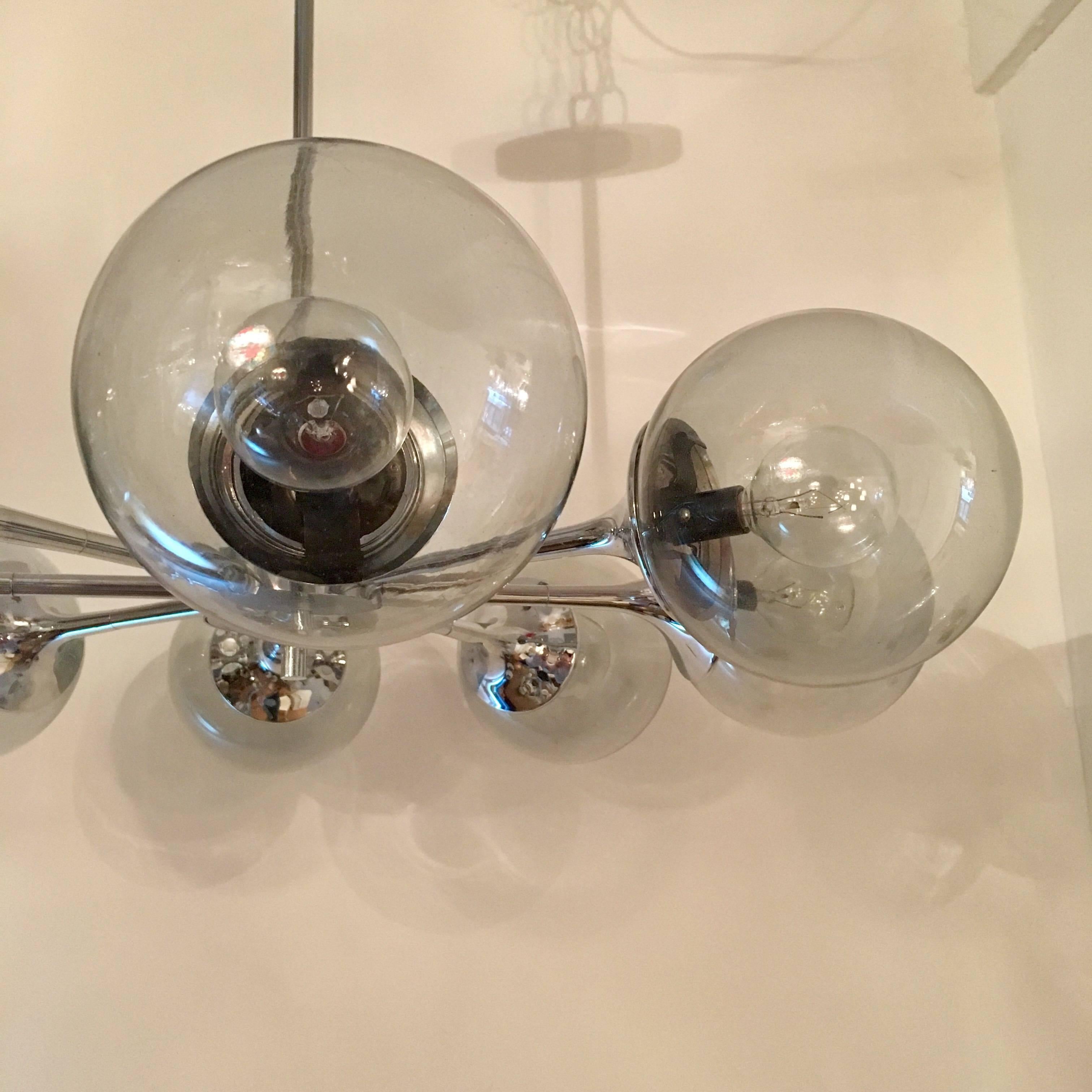 Mid-Century Modern Lightolier American 1960s Space Age Sputnik Pendant