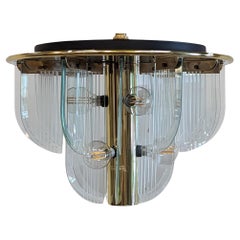 Lightolier Art Deco inspired Glass Chandelier
