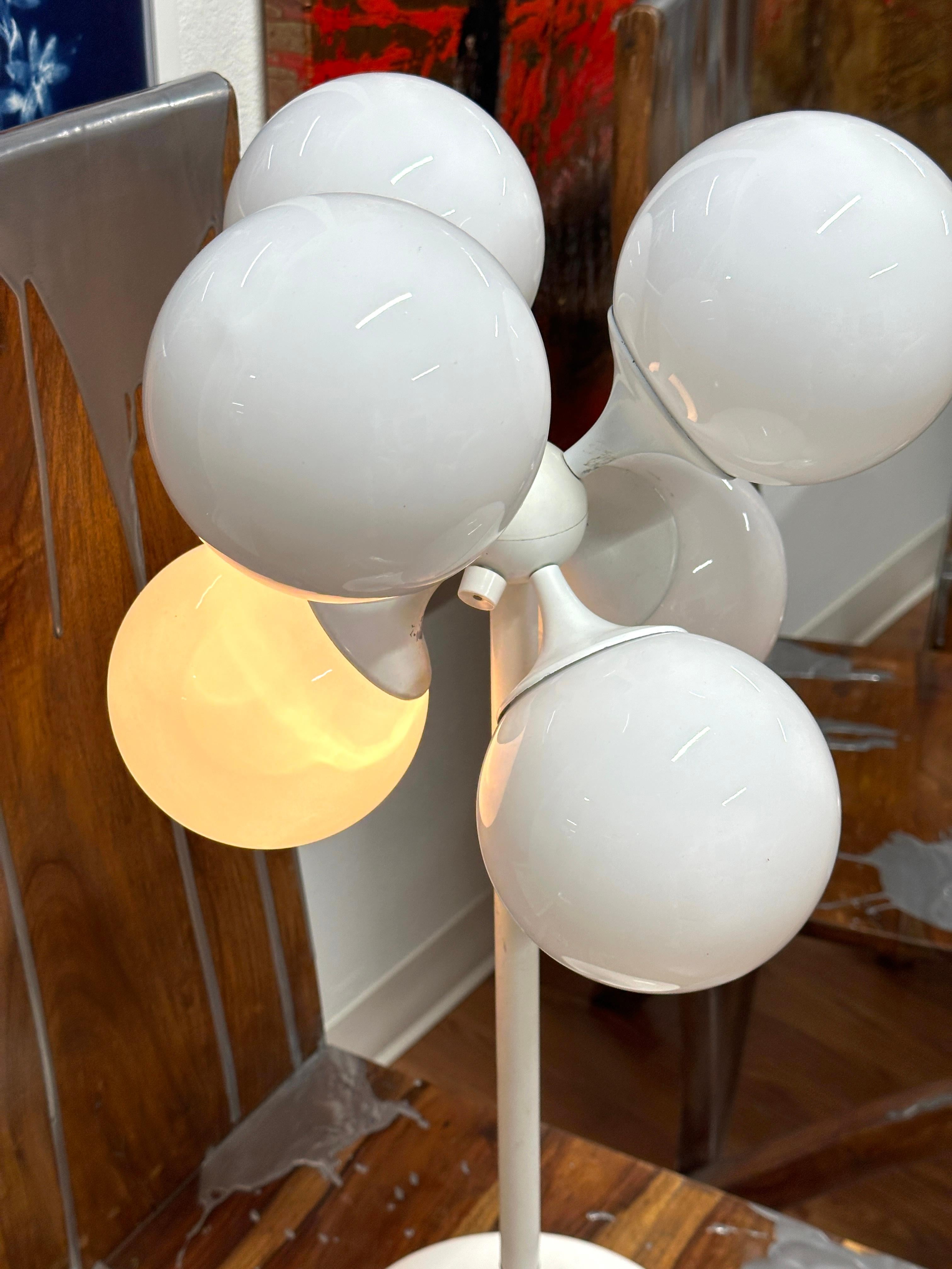Mid-Century Modern Lightolier - Lampe de table Atomic Sputnik Ball en vente