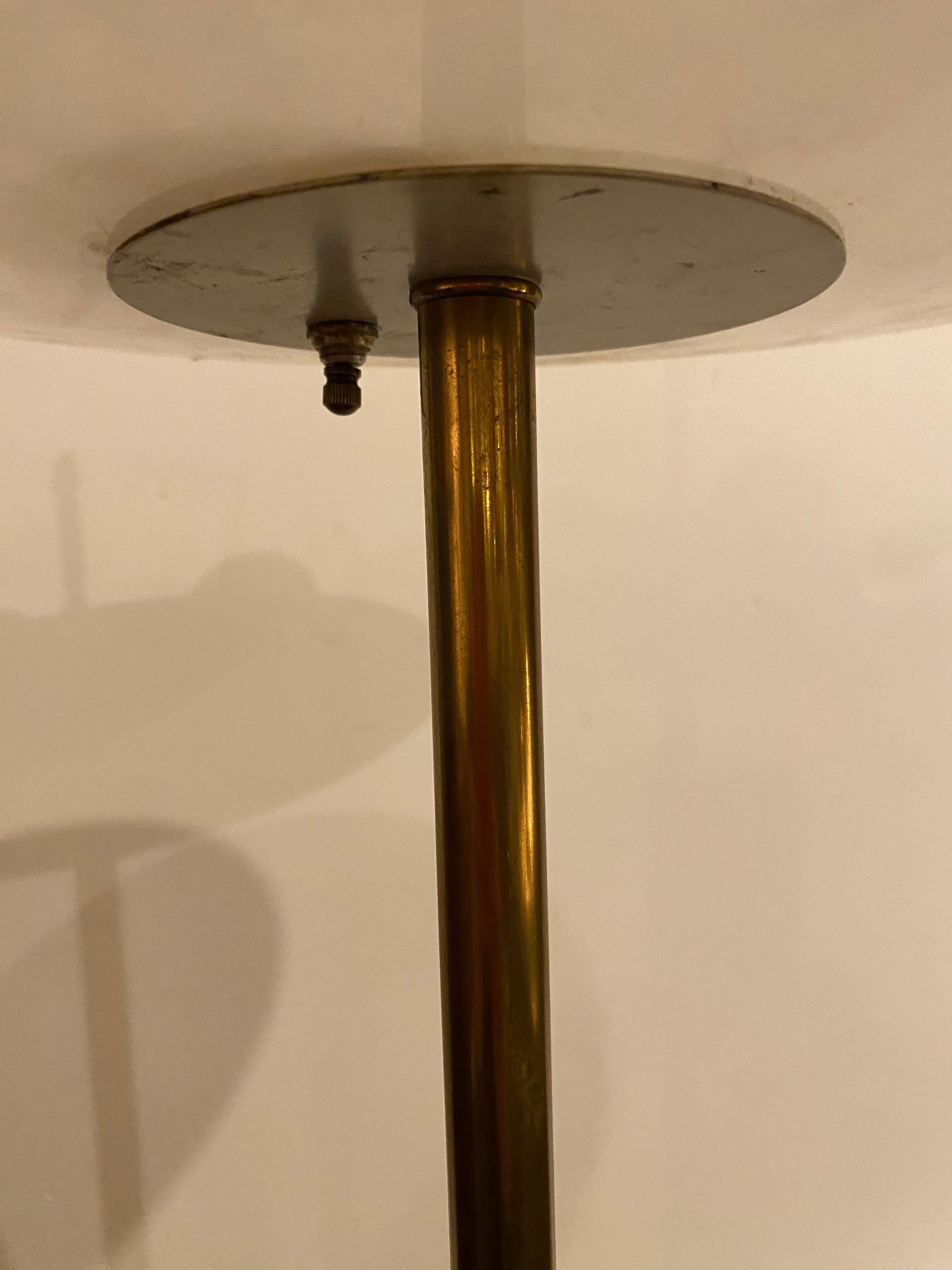 Lightolier Brass Tripod Floor Lamp in the style of Paul McCobb For Sale 2
