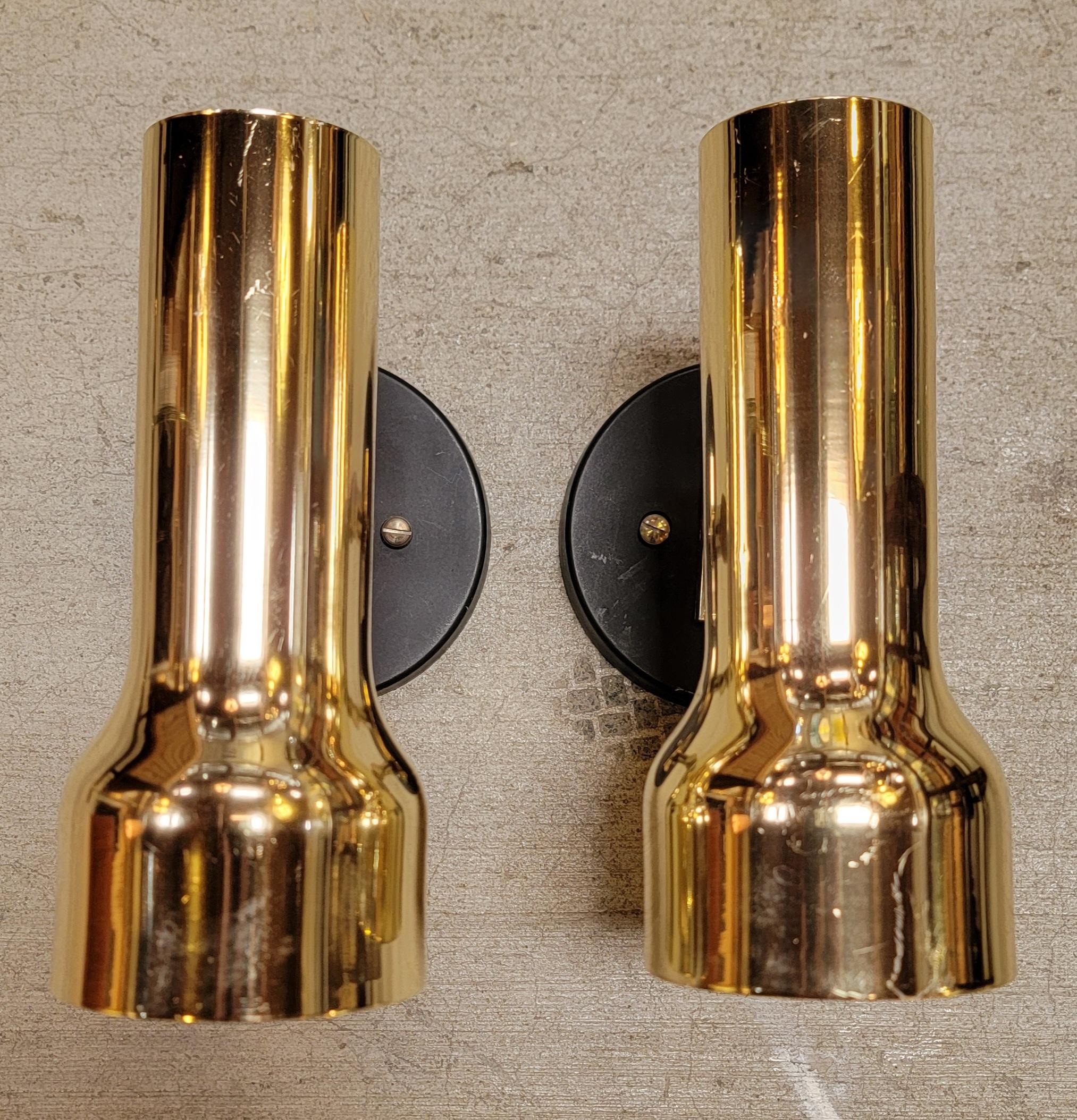 Lightolier Brass Wall Sconces A Pair For Sale 9
