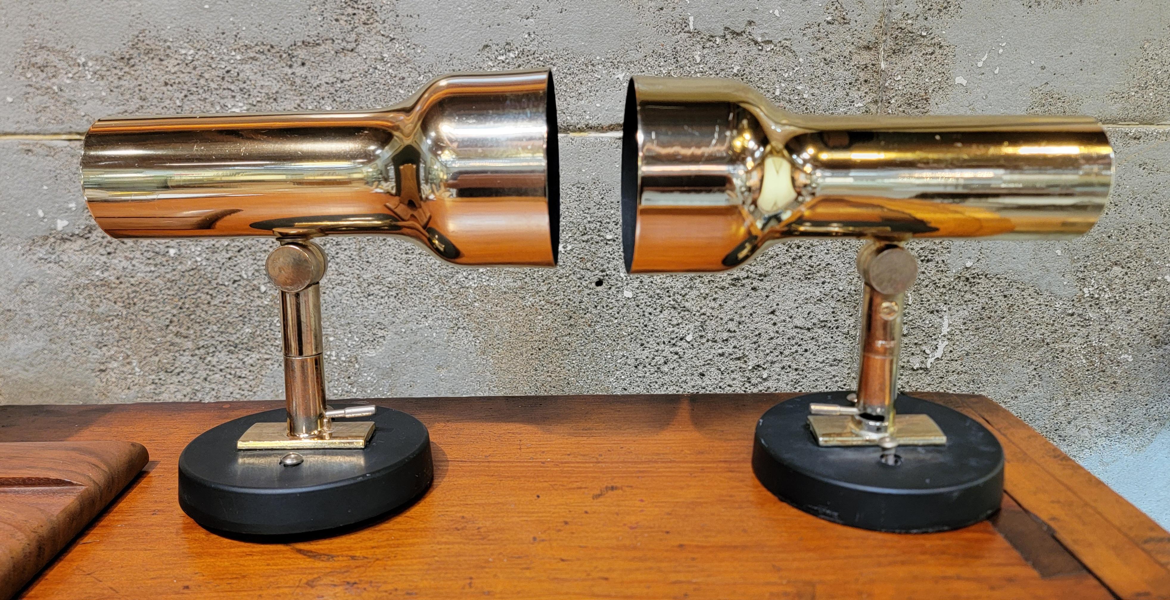 American Lightolier Brass Wall Sconces A Pair For Sale