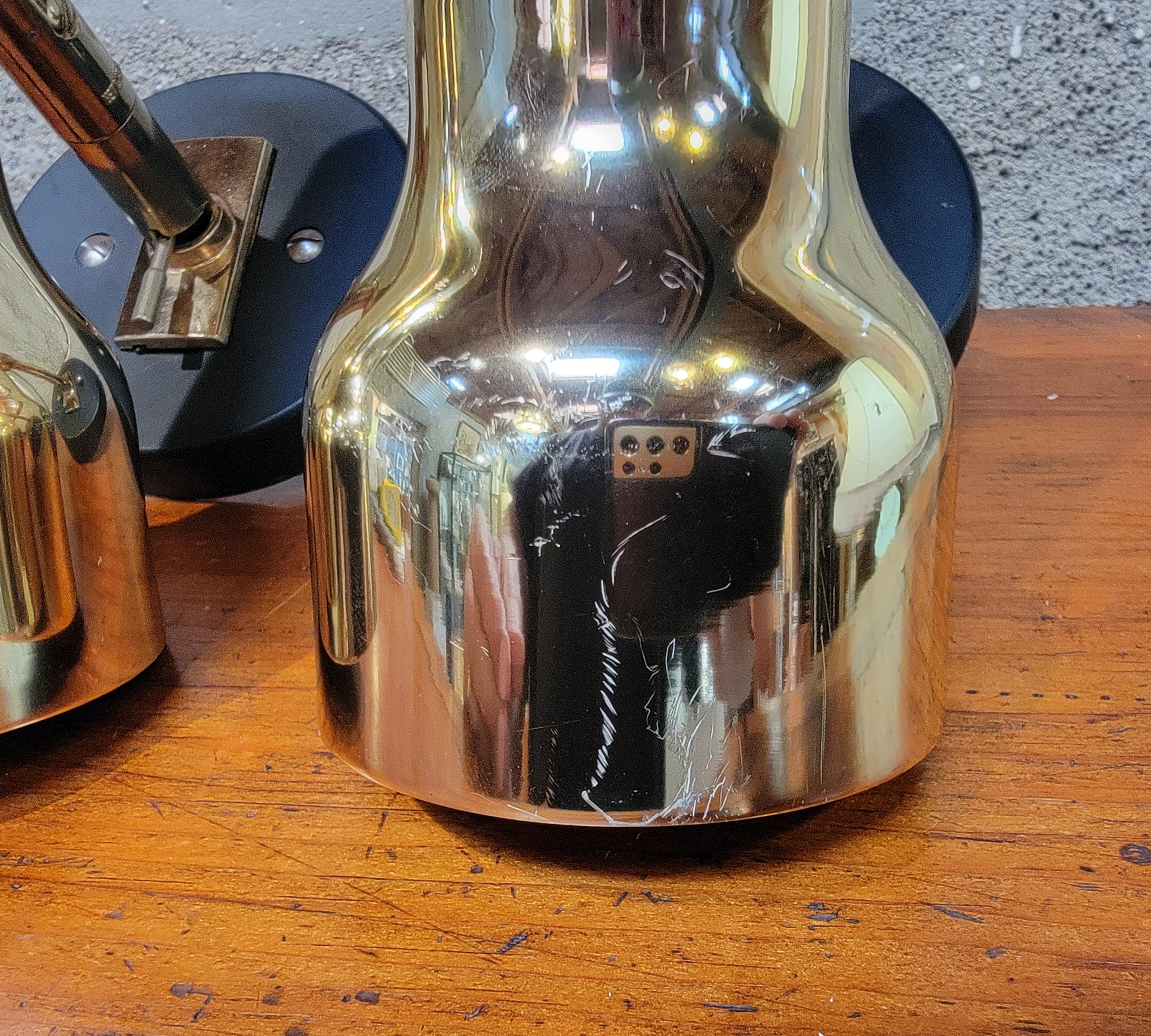 Lightolier Brass Wall Sconces A Pair For Sale 2