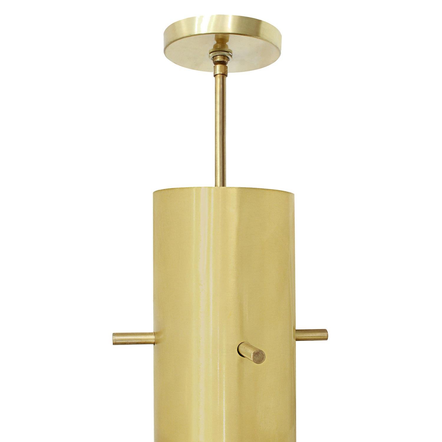American Lightolier Chic Pendant Light in Brass, 1950s For Sale