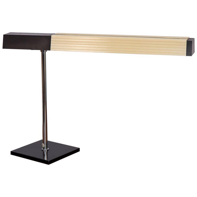Lightolier Chrome Desk Lamp For Sale at 1stdibs