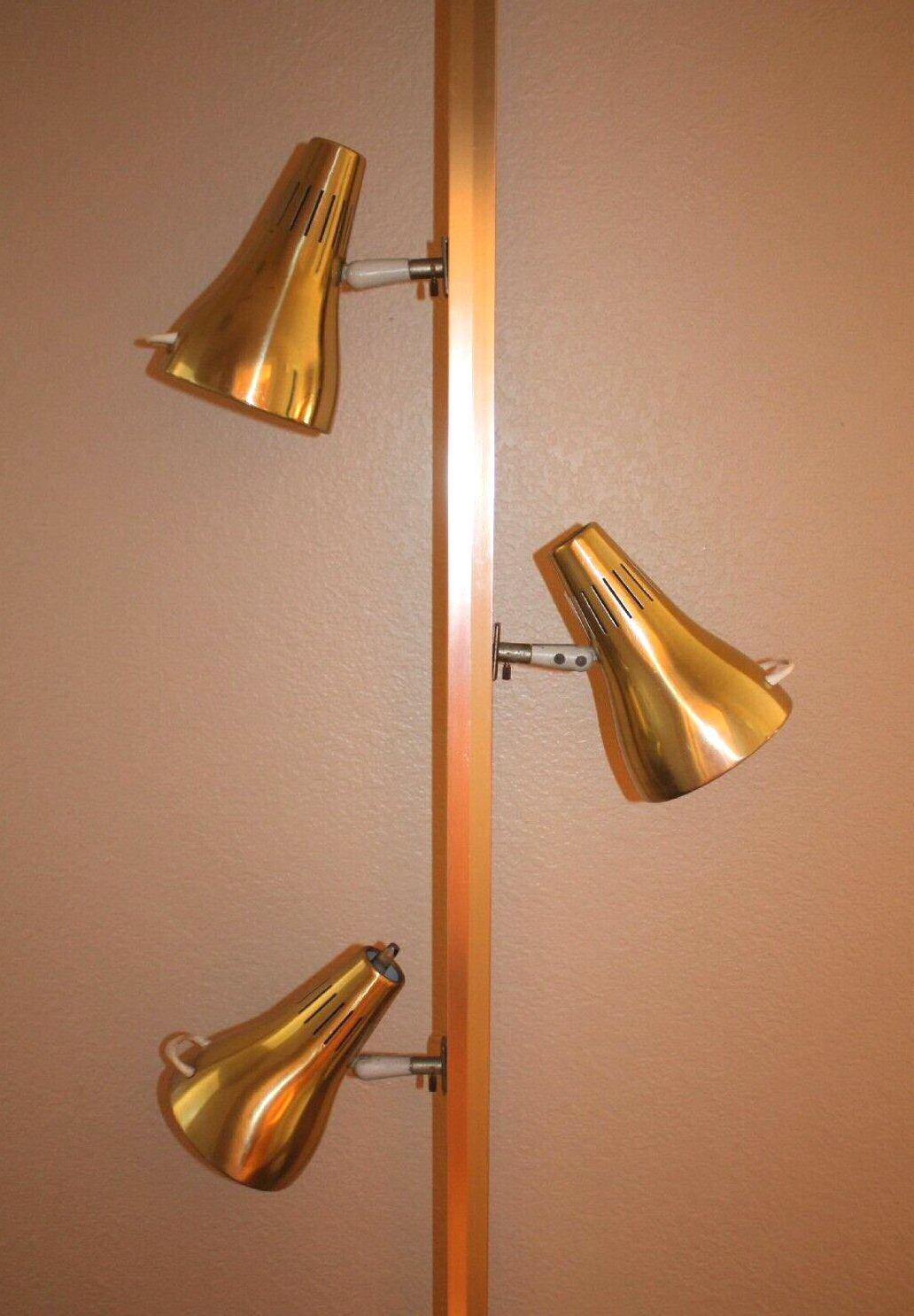 Lampada a stelo a tensione Lightolier Lytespan! Mid Century Modern 1950 Gerald Thurston in vendita 4