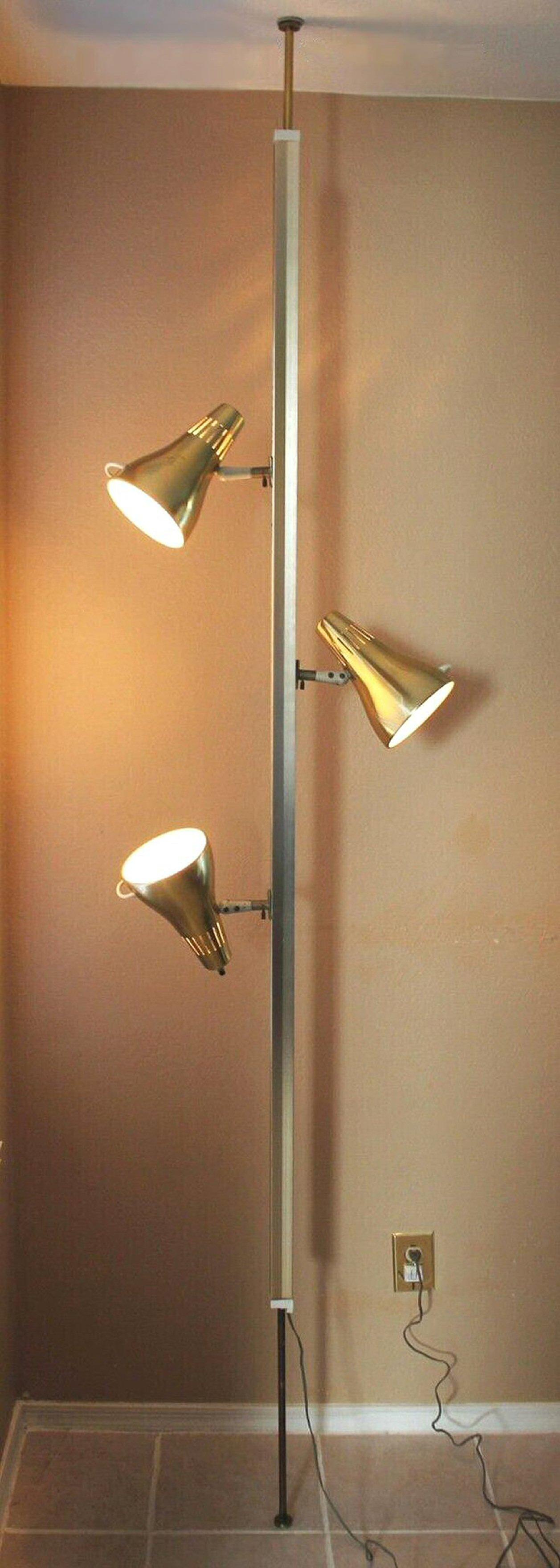 Lightolier Lytespan Tension Pole Lampe! Mid Century Modern 1950s Gerald Thurston (Moderne der Mitte des Jahrhunderts) im Angebot
